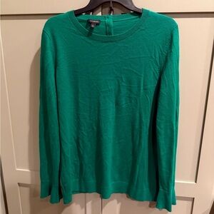 EUC Talbots Vibrant Green L/S Wool Blend Sweater SZ L